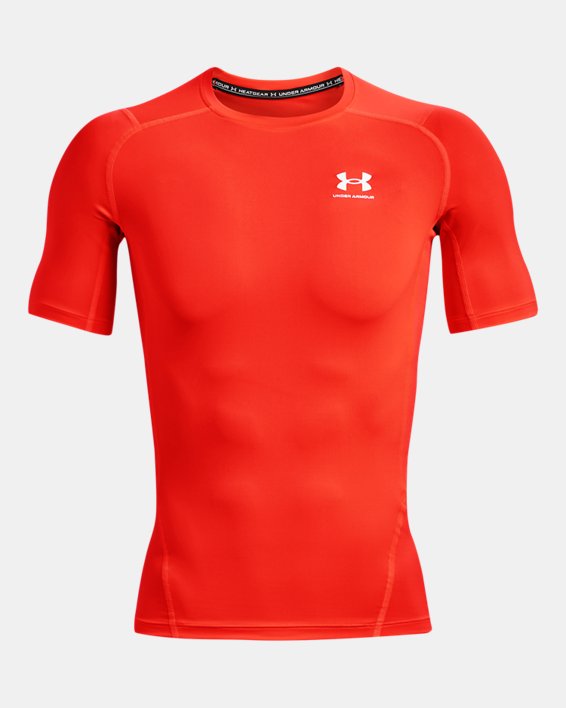 Tee-shirt à manches courtes HeatGear® Armour pour homme, Red, pdpMainDesktop image number 4